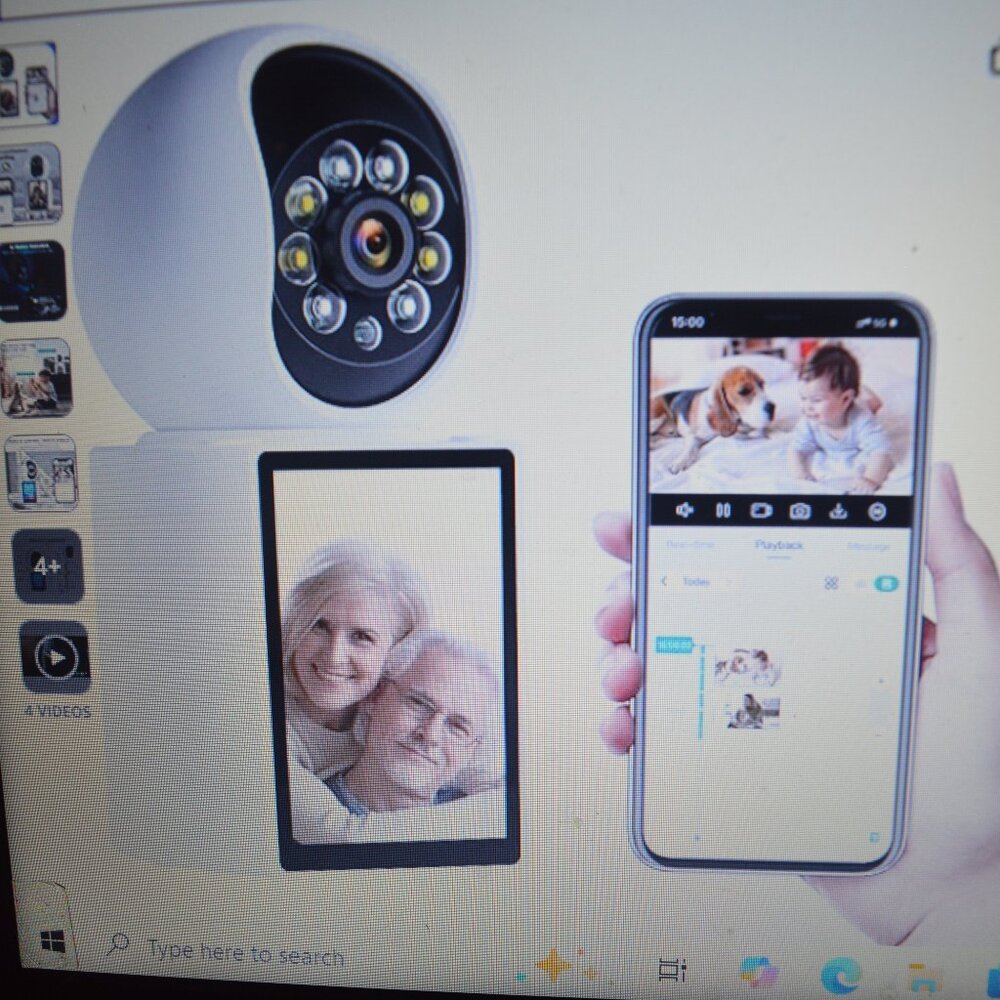 Two way video call smart camera wifi motion detect pet child elder